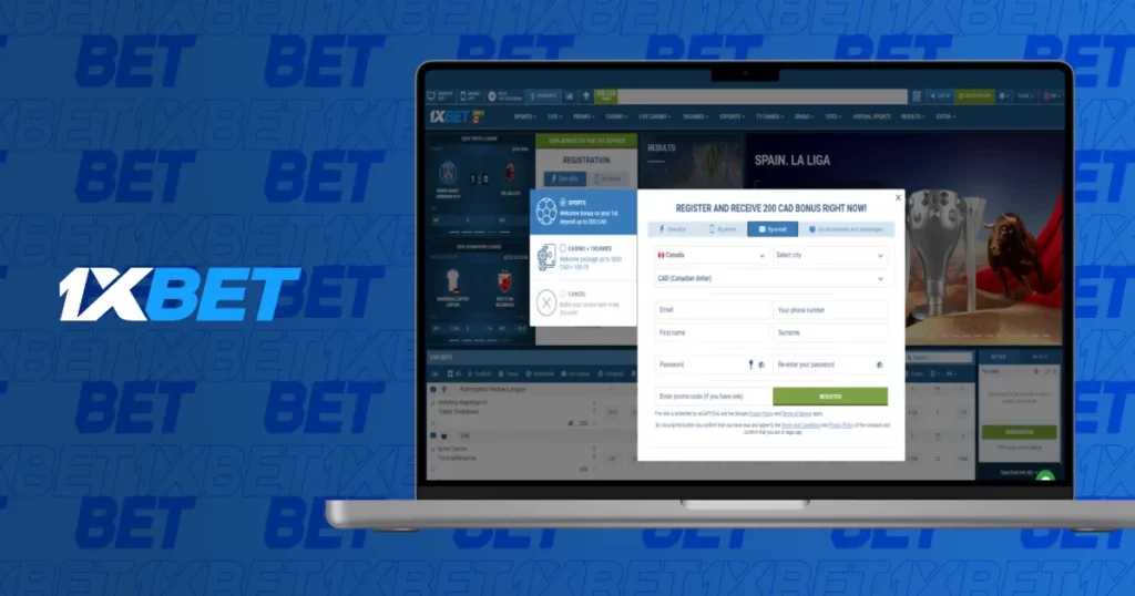 1xBet Registration in 1 click